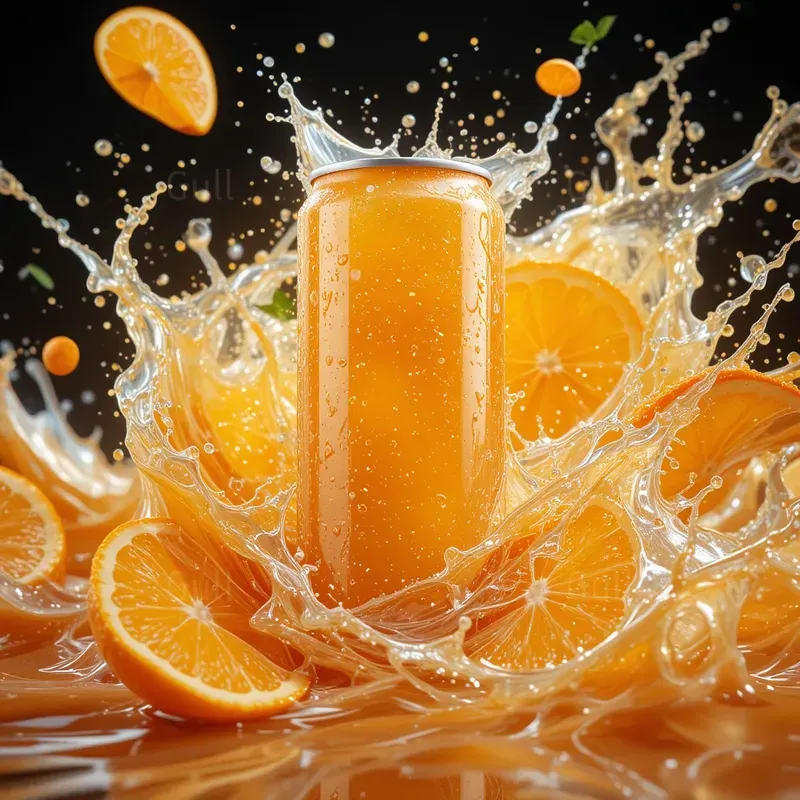Vibrant Splashy Beverage Product Ads