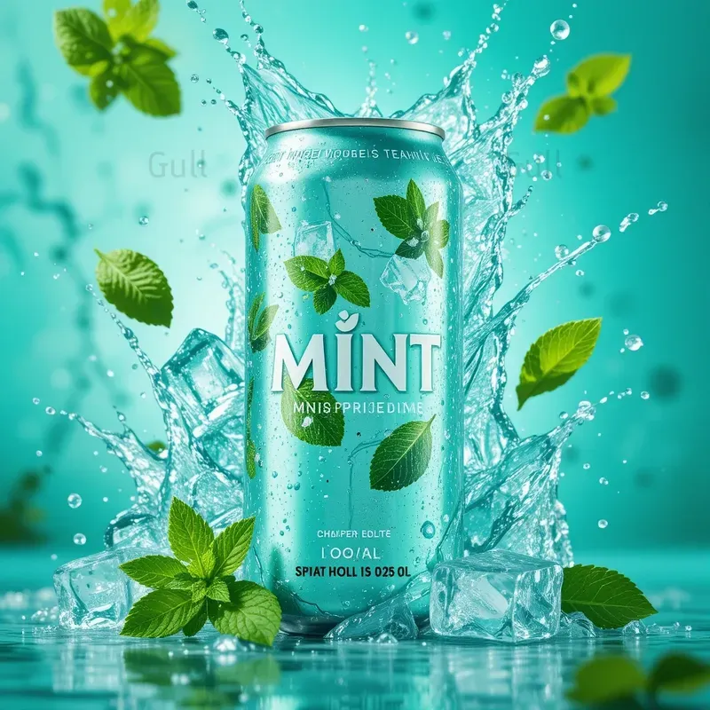 Vibrant Splashy Beverage Product Ads