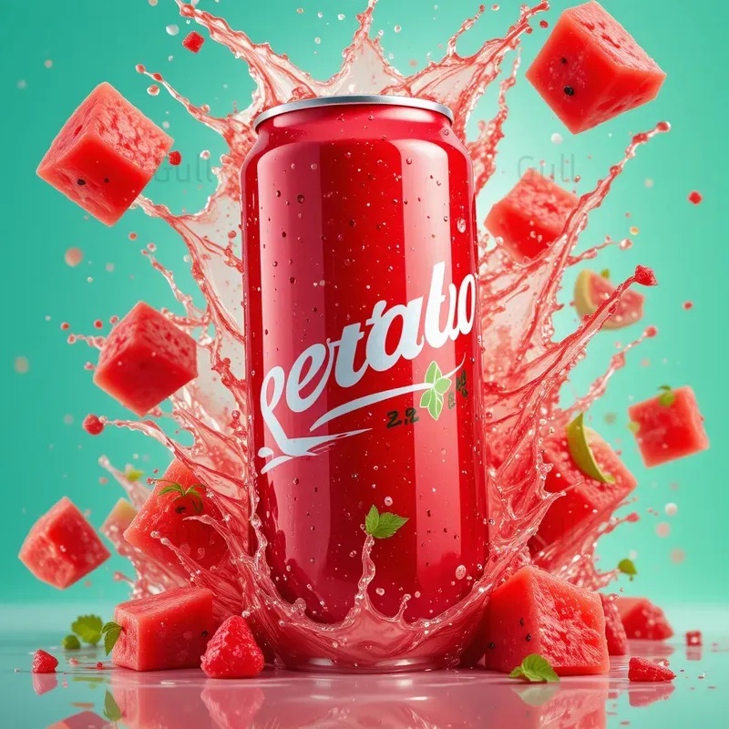 Vibrant Splashy Beverage Product Ads