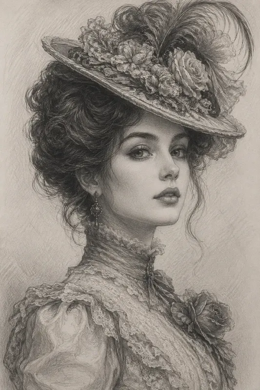 Elegant Graphite Portrait Sketches