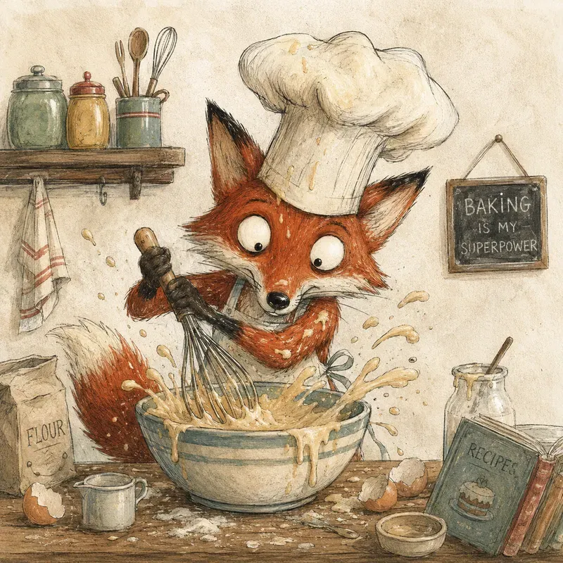 Whimsical Ink Watercolor Animals