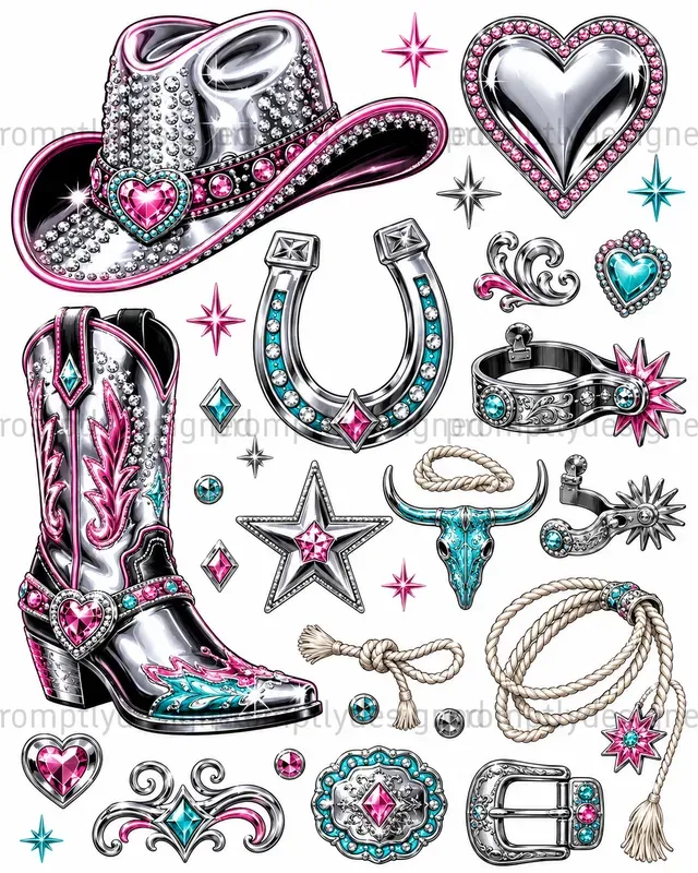 Rhinestone Cowgirl Asset Sheets