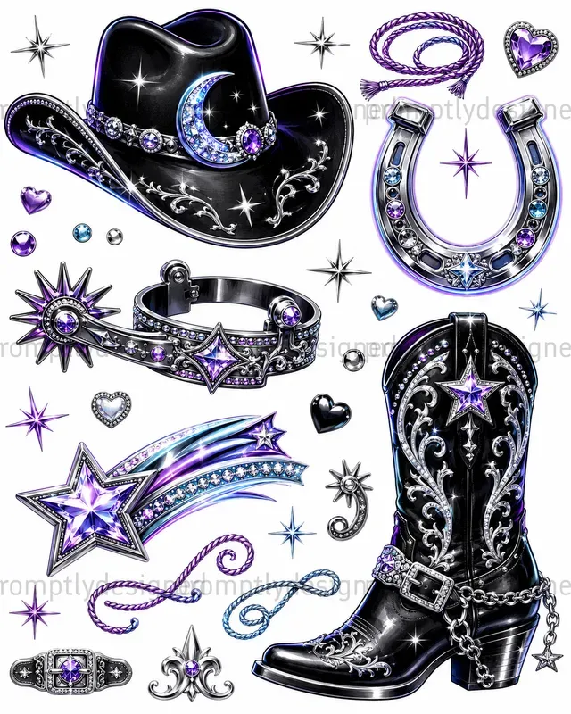 Rhinestone Cowgirl Asset Sheets