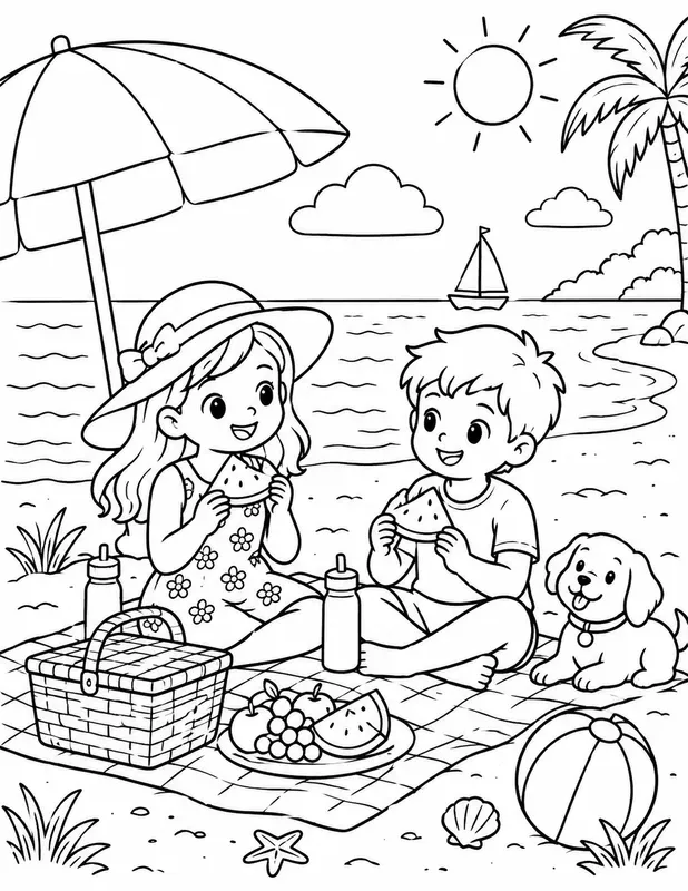 KDP Summer Coloring Pages