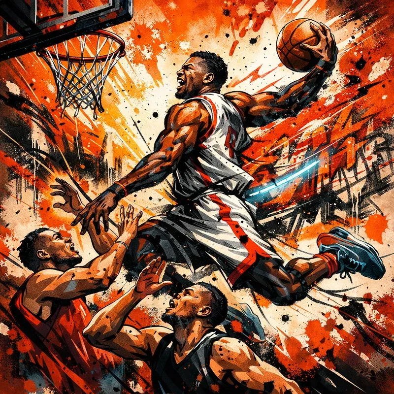 Dynamic Sports Splash Art Generator