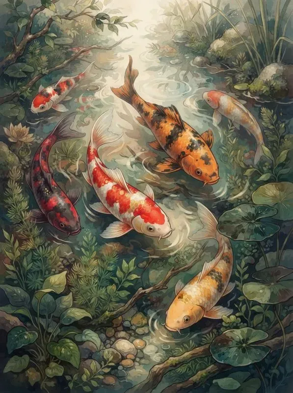 Golden Watercoloroil Posters