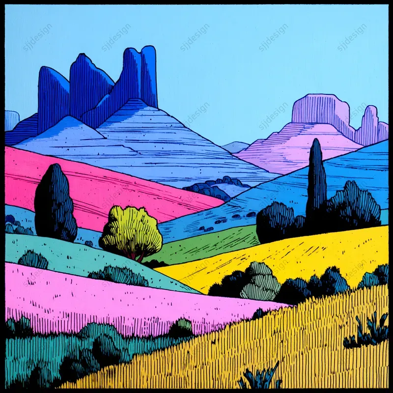 Neon Comic Pop Art