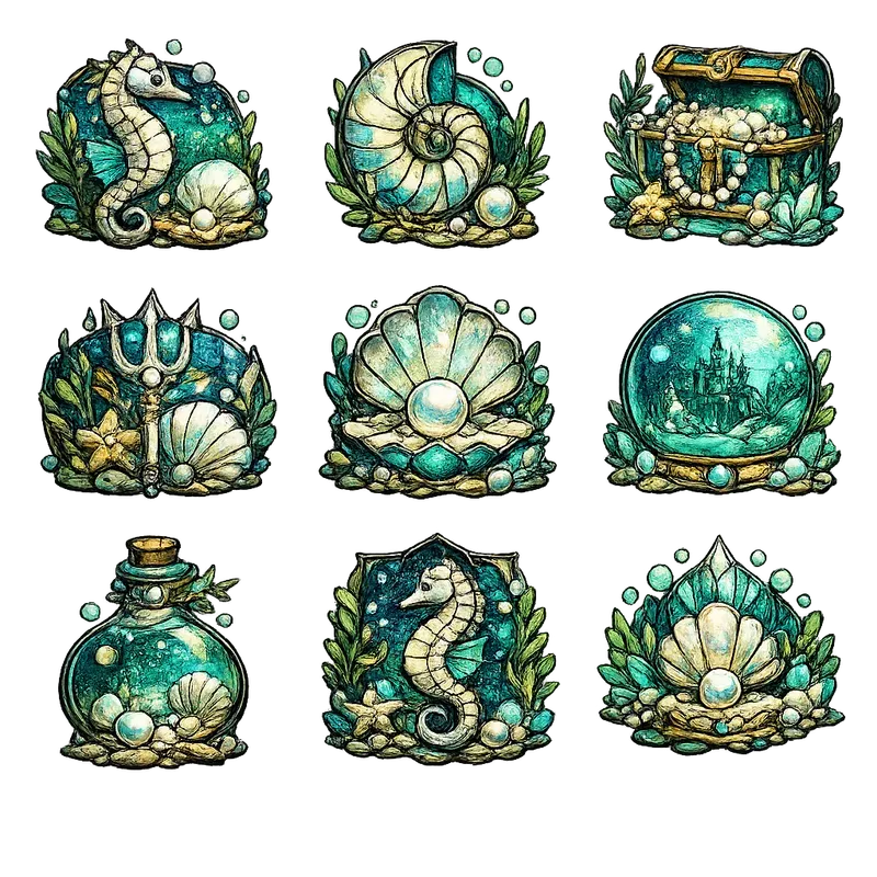 Glass Craft Decal Pattern Templates