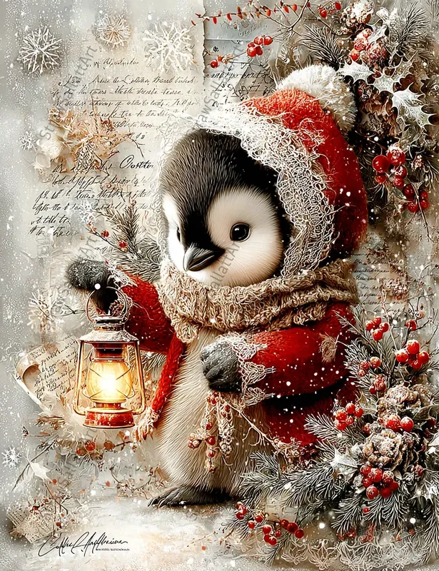 Kawaii Christmas Junk Journal Ephemera