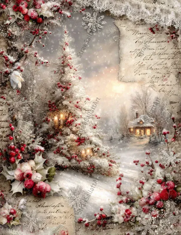 Kawaii Christmas Junk Journal Ephemera
