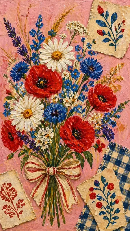 Acrylic French Folk Art Junk Journals