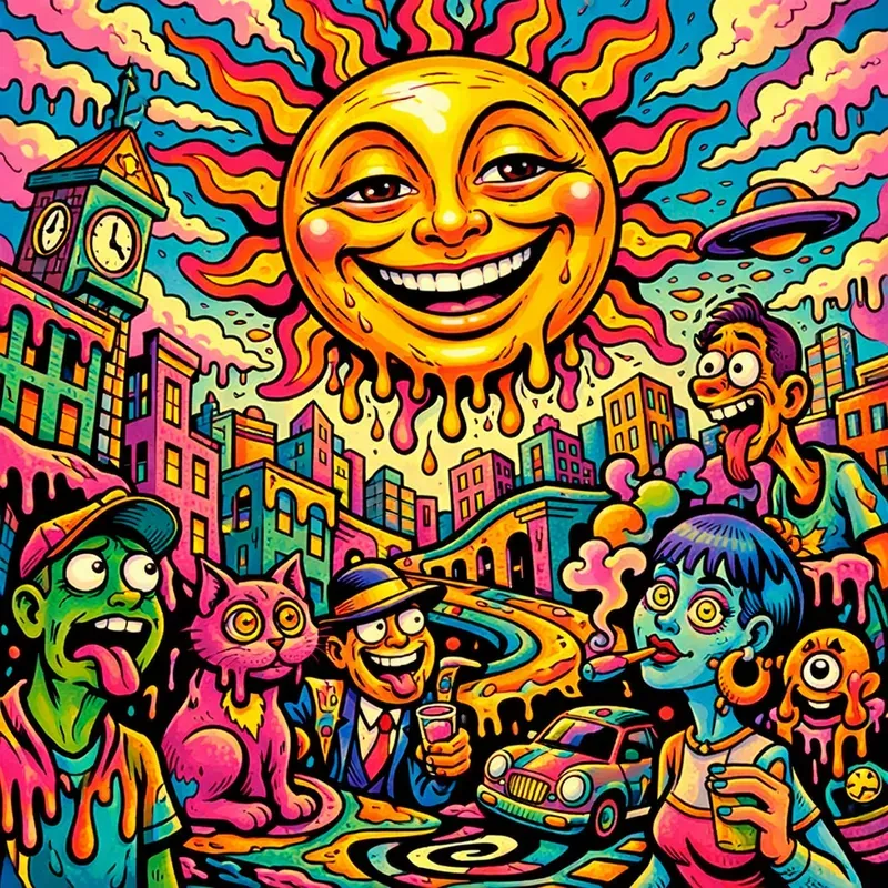 Psychedelic Trippy Cartoon Posters
