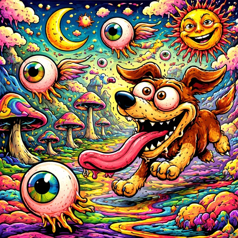 Psychedelic Trippy Cartoon Posters