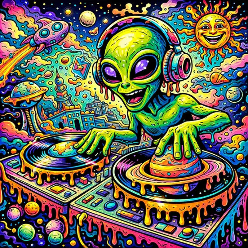 Psychedelic Trippy Cartoon Posters