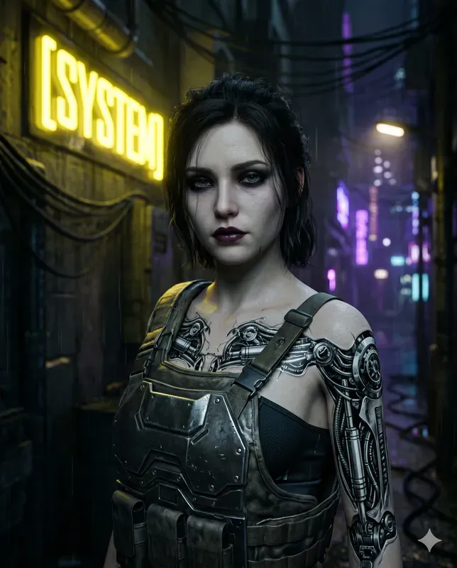 Cinematic Neon Tattoo Portraits