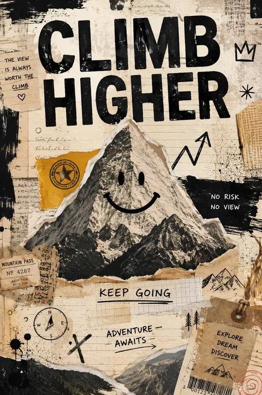 Vintage Collage Motivation Poster Packs
