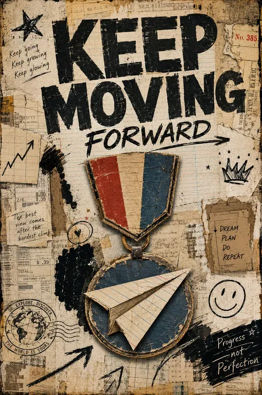 Vintage Collage Motivation Poster Packs