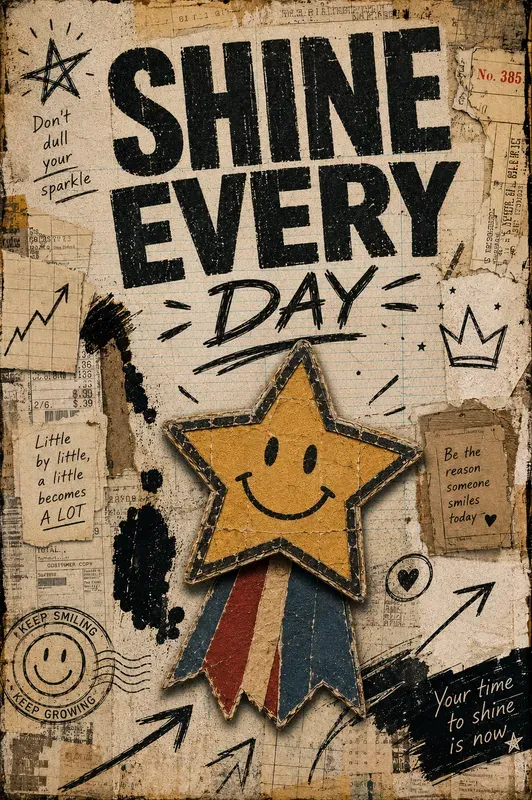 Vintage Collage Motivation Poster Packs