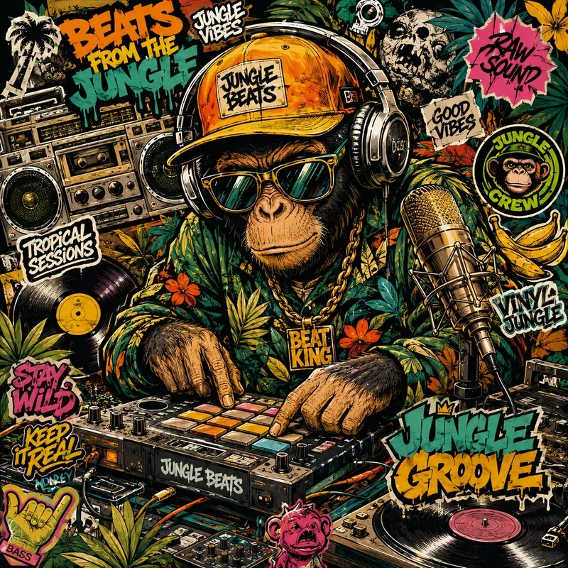 Funky Tech Collage Posters