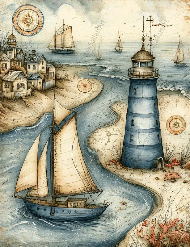 Romantic Fisherfolk Junk Journal Pages