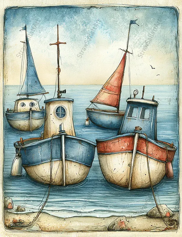 Romantic Fisherfolk Junk Journal Pages