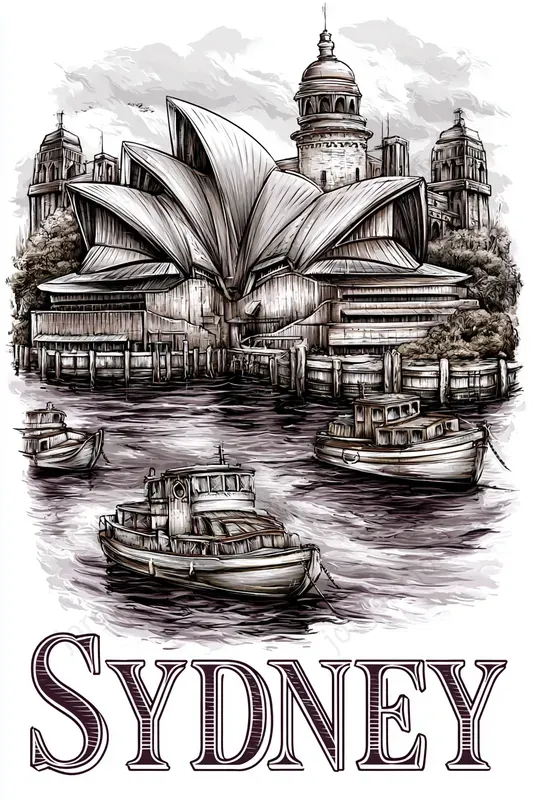 Classic Engraved Travel Posters