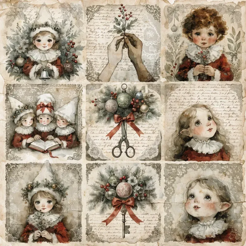Vintage Whimsical Christmas Storybooks