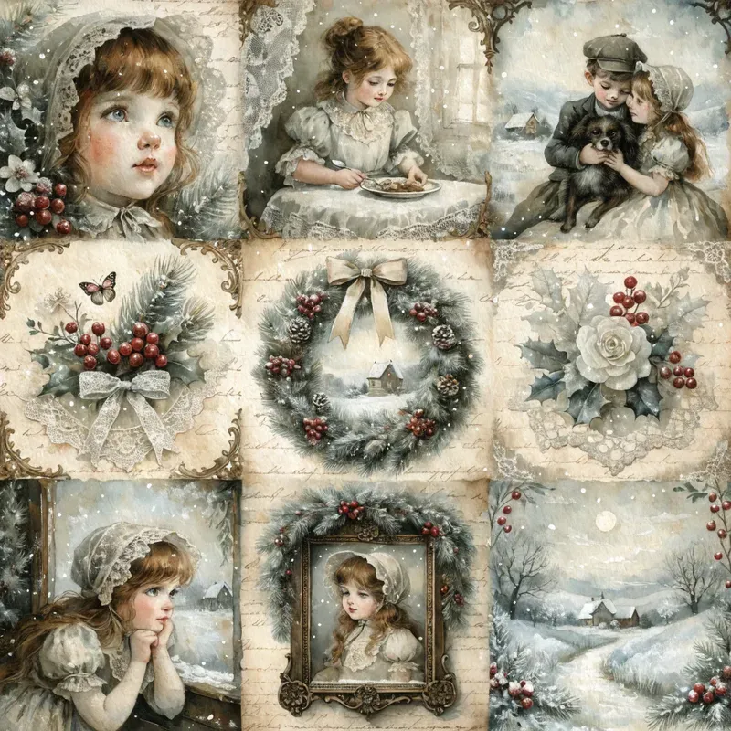 Vintage Whimsical Christmas Storybooks