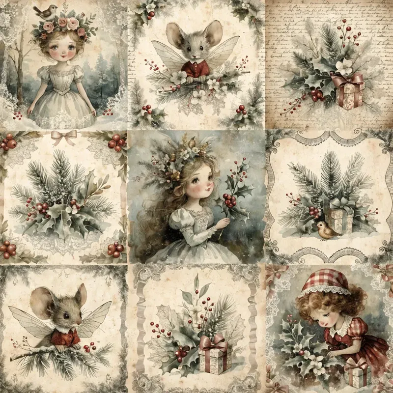 Vintage Whimsical Christmas Storybooks