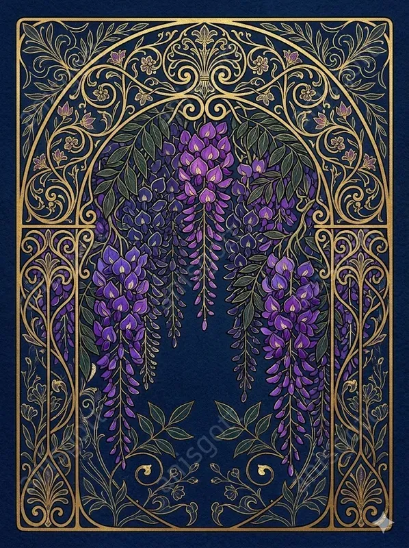 Art Nouveau Spring Botanical Wall Art