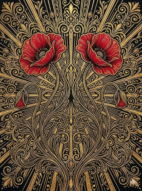 Art Nouveau Spring Botanical Wall Art