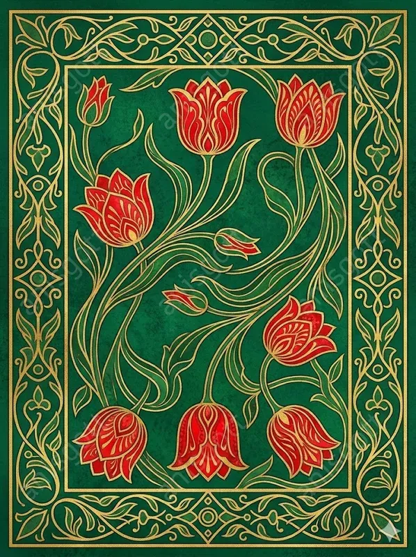 Art Nouveau Spring Botanical Wall Art