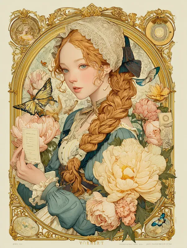 Rococo Doll Portrait Arch Posters