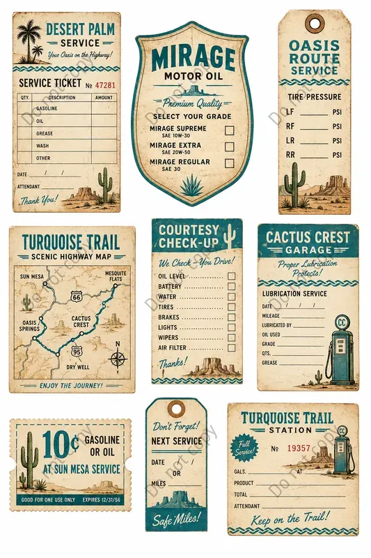 Filling Station Vintage Ephemera