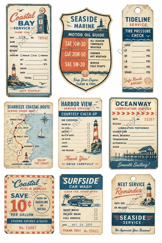 Filling Station Vintage Ephemera