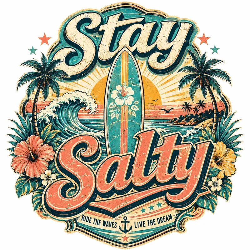 Vintage Summer Badge Designs
