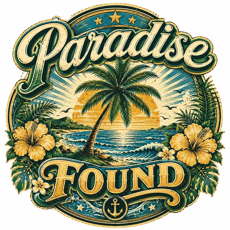 Vintage Summer Badge Designs