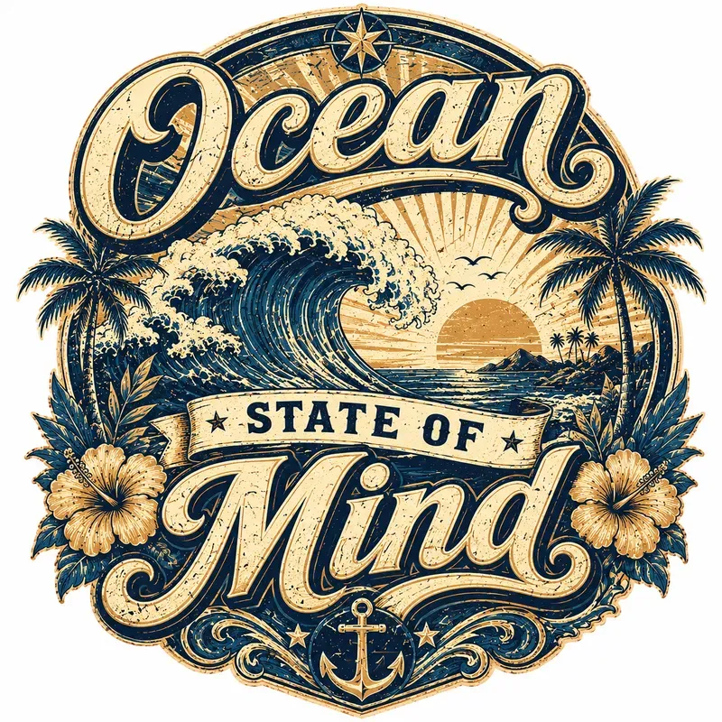 Vintage Summer Badge Designs