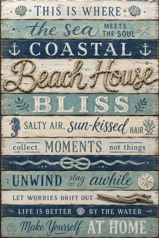 Wood Plank Sign Lettering Posters