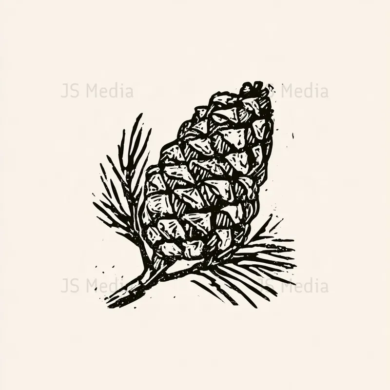 Linocut Stamp Print Handdrawn Icons