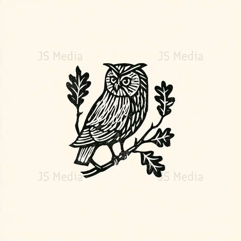 Linocut Stamp Print Handdrawn Icons