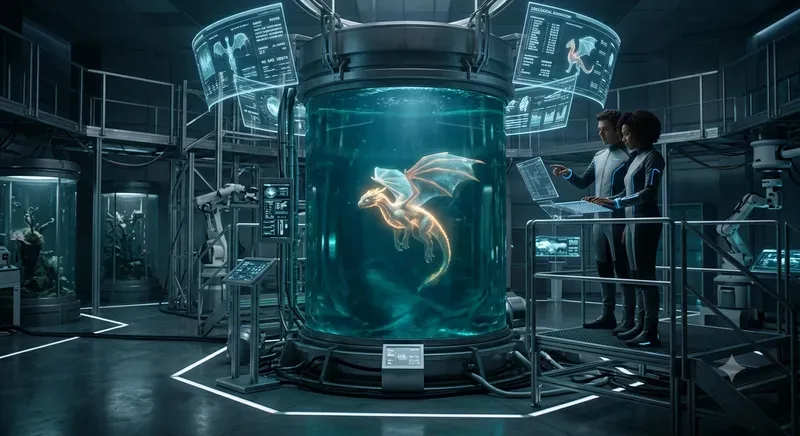 Futuristic Mythological Lab Footage