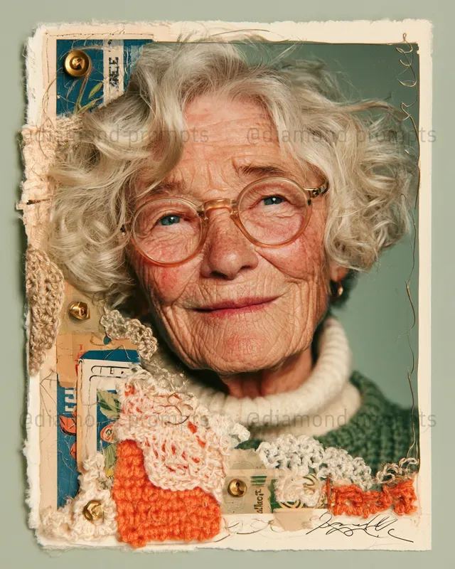 Modern Mixed Media Portrait Collages