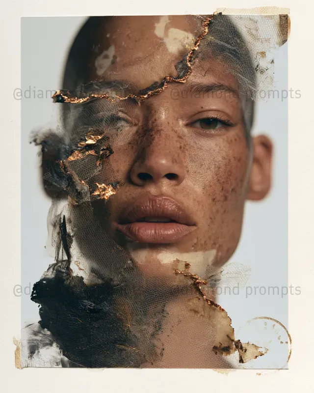 Modern Mixed Media Portrait Collages