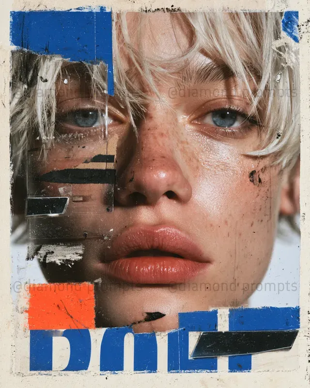 Modern Mixed Media Portrait Collages