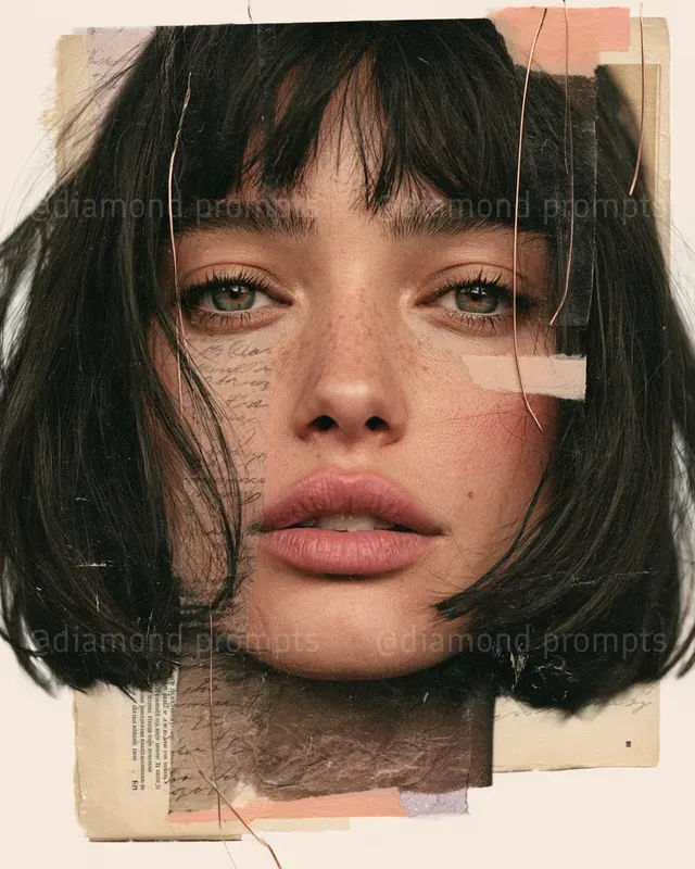 Modern Mixed Media Portrait Collages