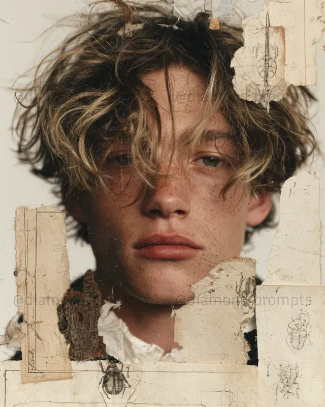 Modern Mixed Media Portrait Collages