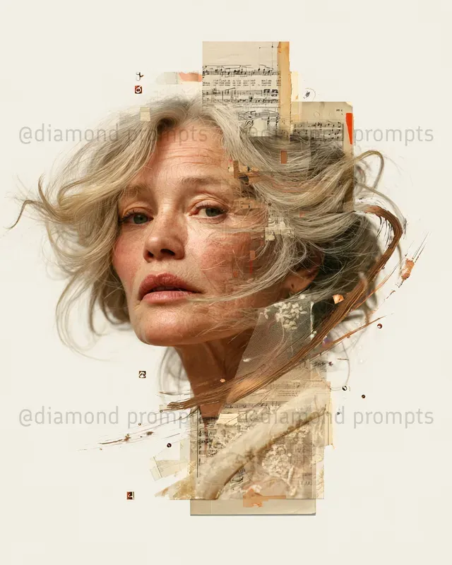 Modern Mixed Media Portrait Collages