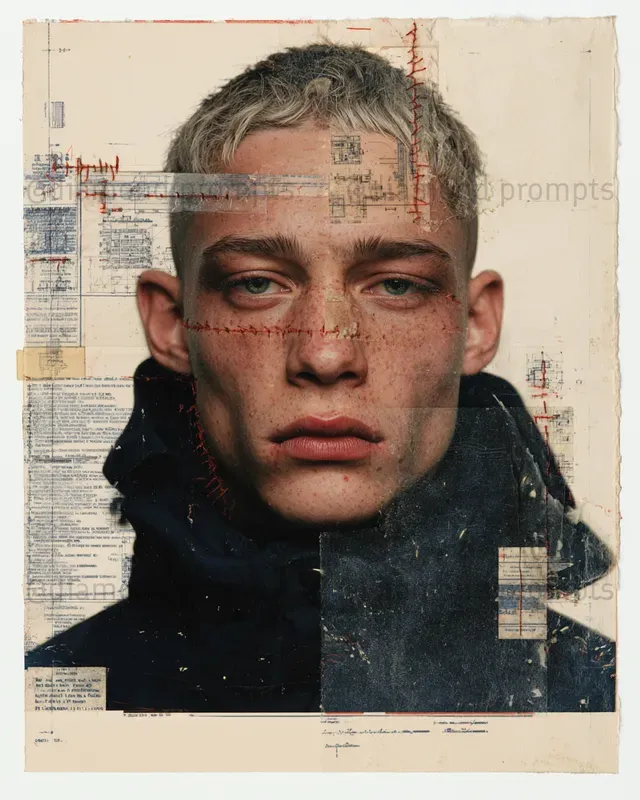 Modern Mixed Media Portrait Collages