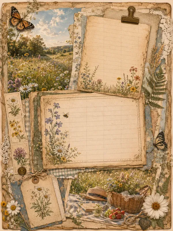 Summer Gratitude Junk Journal Pages